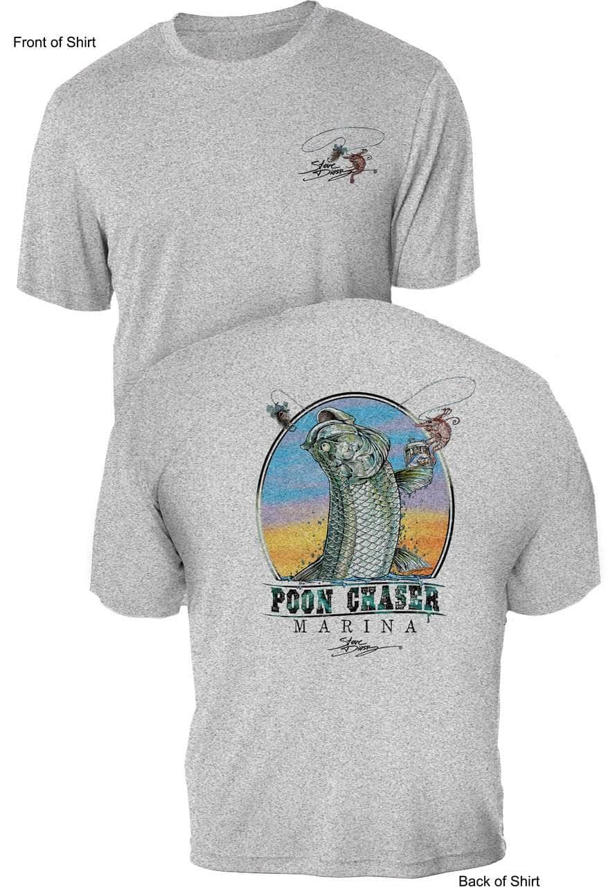 Poon Chaser- UV Sun Protection Shirt - 100% Polyester - Short Sleeve UPF 50