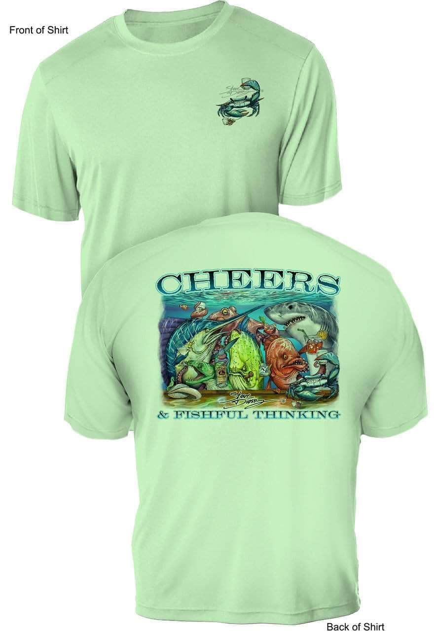 Cheers- UV Sun Protection Shirt - 100% Polyester - Short Sleeve UPF 50
