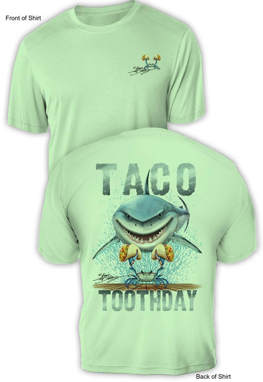 Taco Toothday - UV Sun Protection Shirt - 100% Polyester - Short Sleeve UPF 50