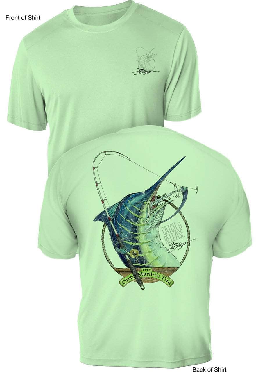 Dirty Marlin- UV Sun Protection Shirt - 100% Polyester - Short Sleeve UPF 50