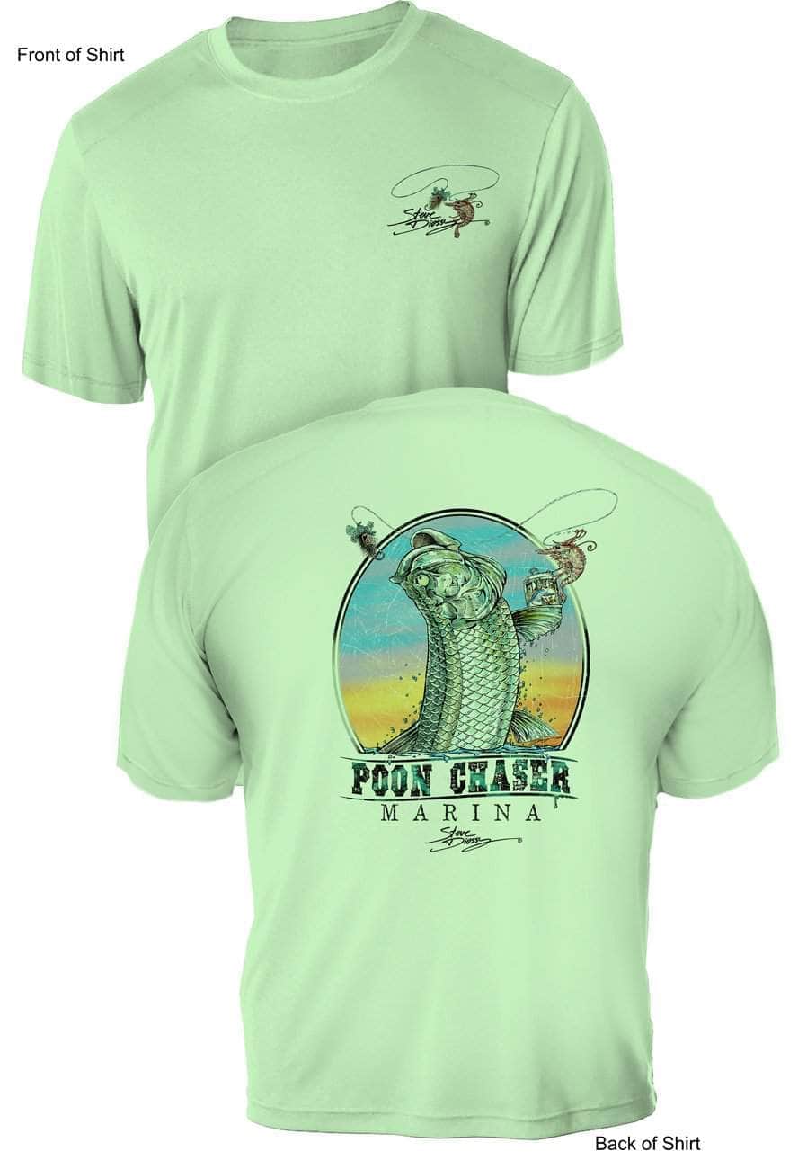 Poon Chaser- UV Sun Protection Shirt - 100% Polyester - Short Sleeve UPF 50