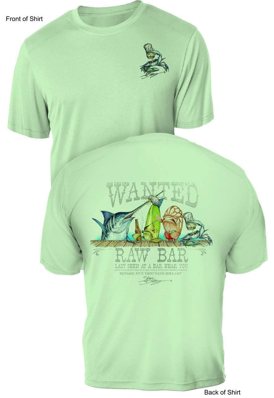Raw Bar - UV Sun Protection Shirt - 100% Polyester - Short Sleeve UPF 50