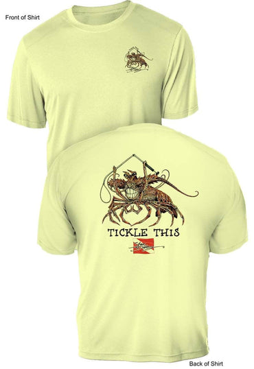 Tickle This Lobster- UV Sun Protection Shirt - 100% Polyester - Short Sleeve UPF 50