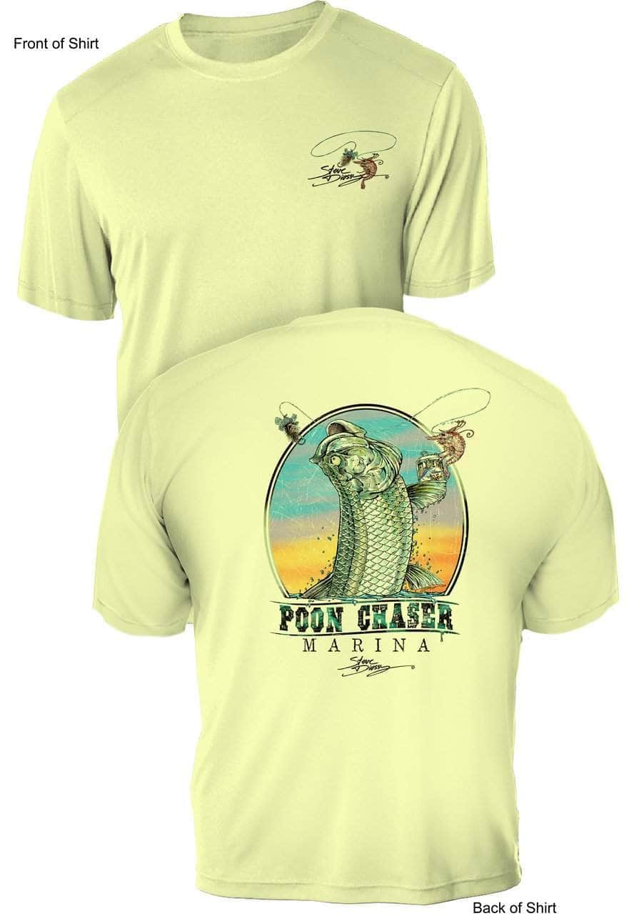 Poon Chaser- UV Sun Protection Shirt - 100% Polyester - Short Sleeve UPF 50
