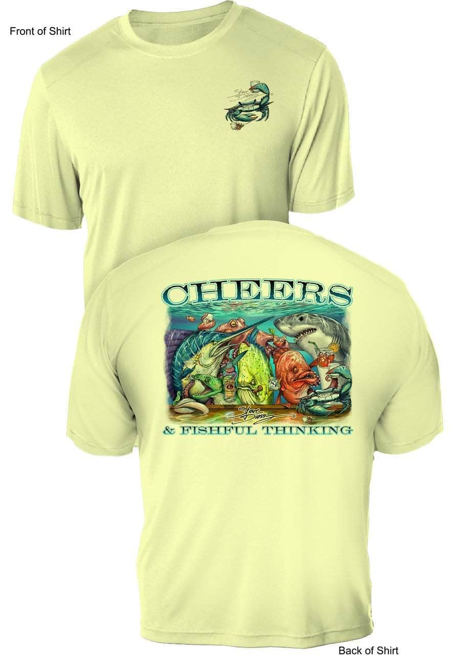 Cheers- UV Sun Protection Shirt - 100% Polyester - Short Sleeve UPF 50