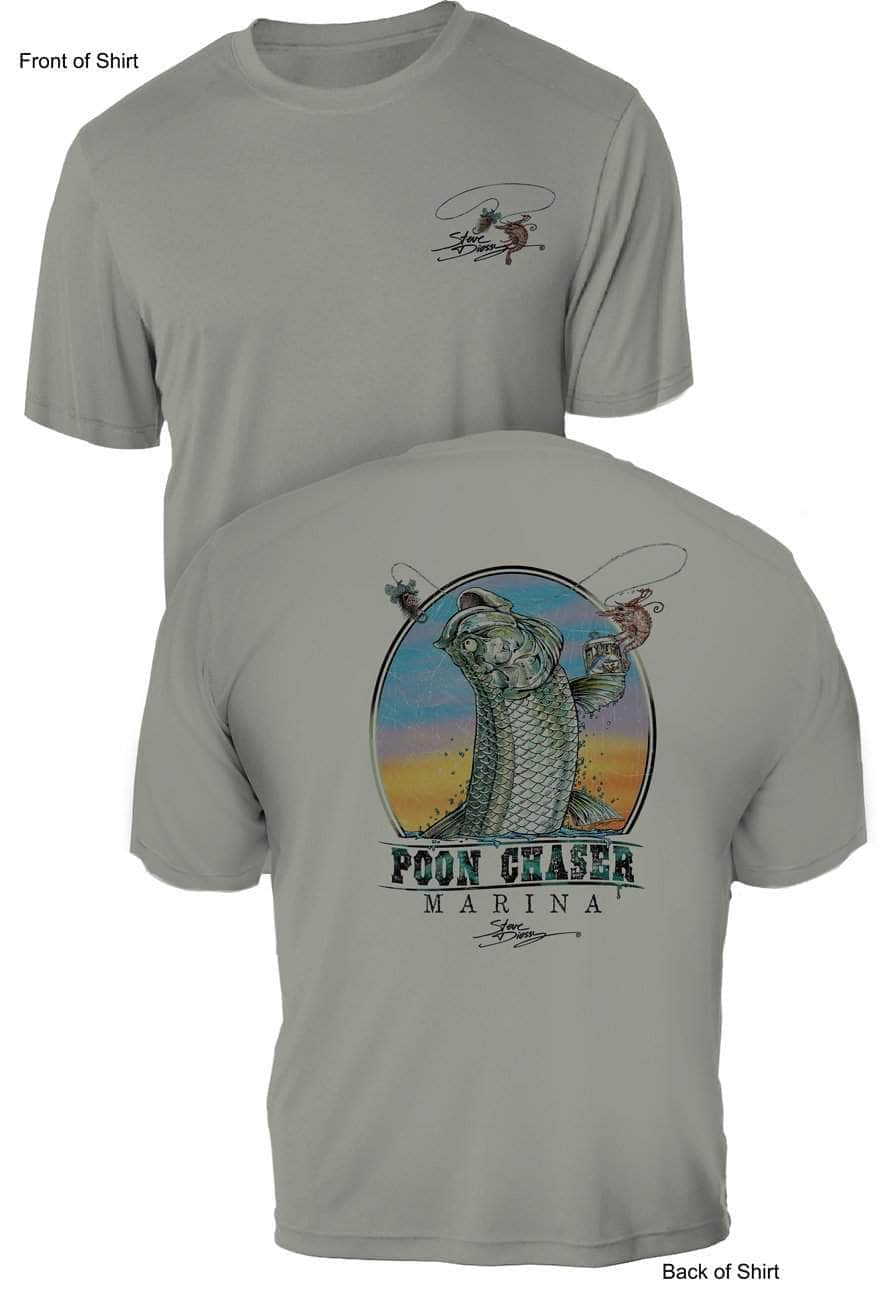 Poon Chaser- UV Sun Protection Shirt - 100% Polyester - Short Sleeve UPF 50