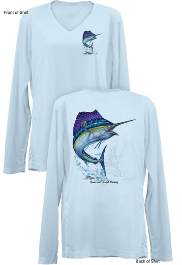 Sailfish Cheers- Ladies Long Sleeve V-Neck-100% Polyester
