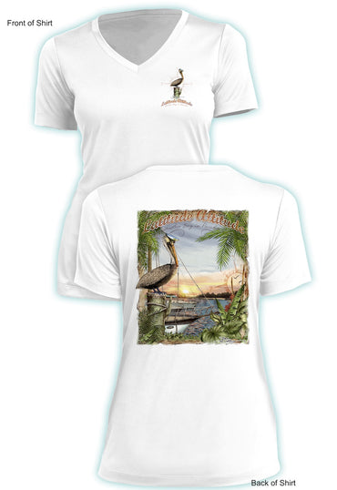 Latitude Attitude- Ladies Short Sleeve V-Neck-100% Polyester