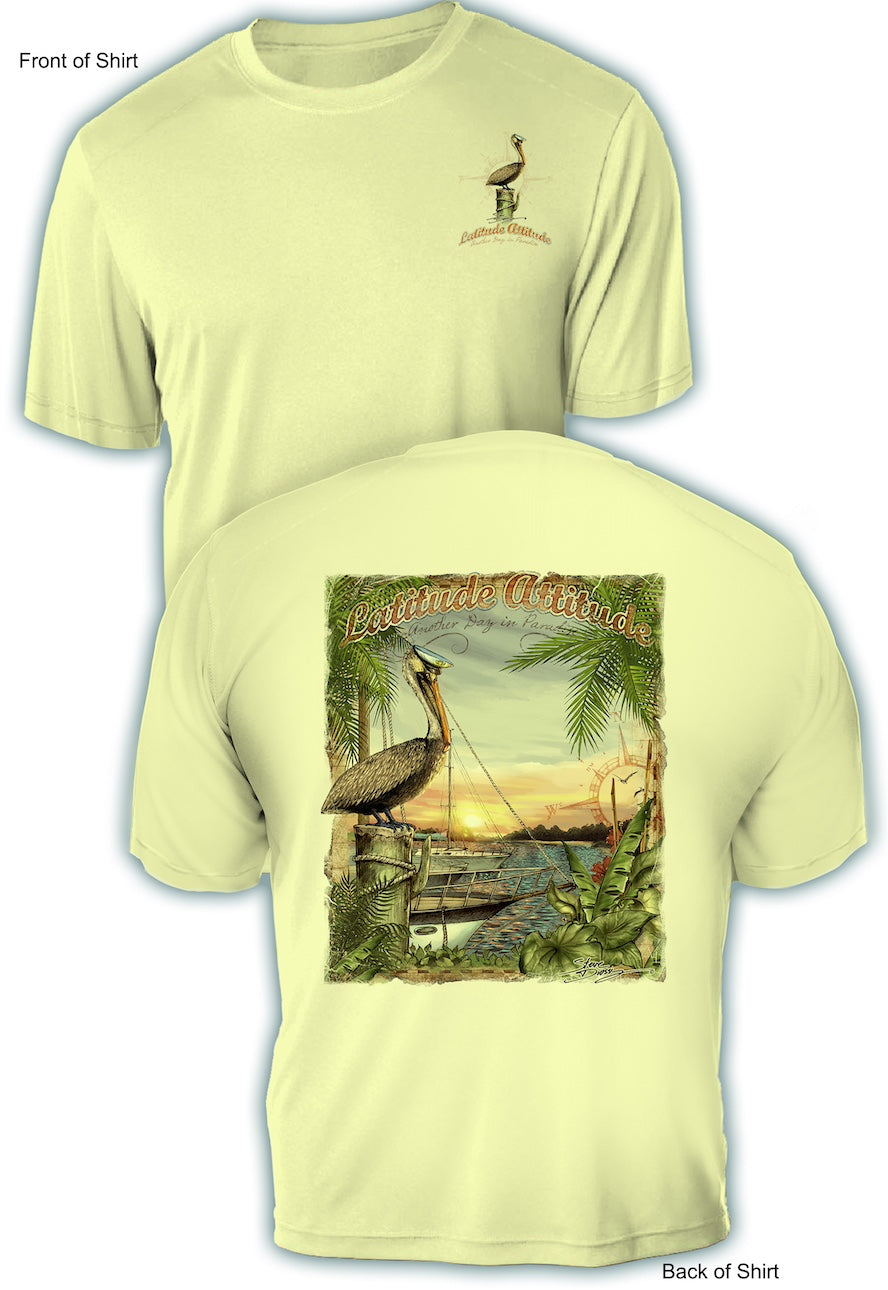 Latitude Attitude- UV Sun Protection Shirt - 100% Polyester - Short Sleeve UPF 50