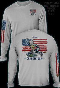 "Crabeer USA" Men's Extreme Wick Long Sleeve Performance Shirt ᴜᴘꜰ-ᴛᴇᴇ
