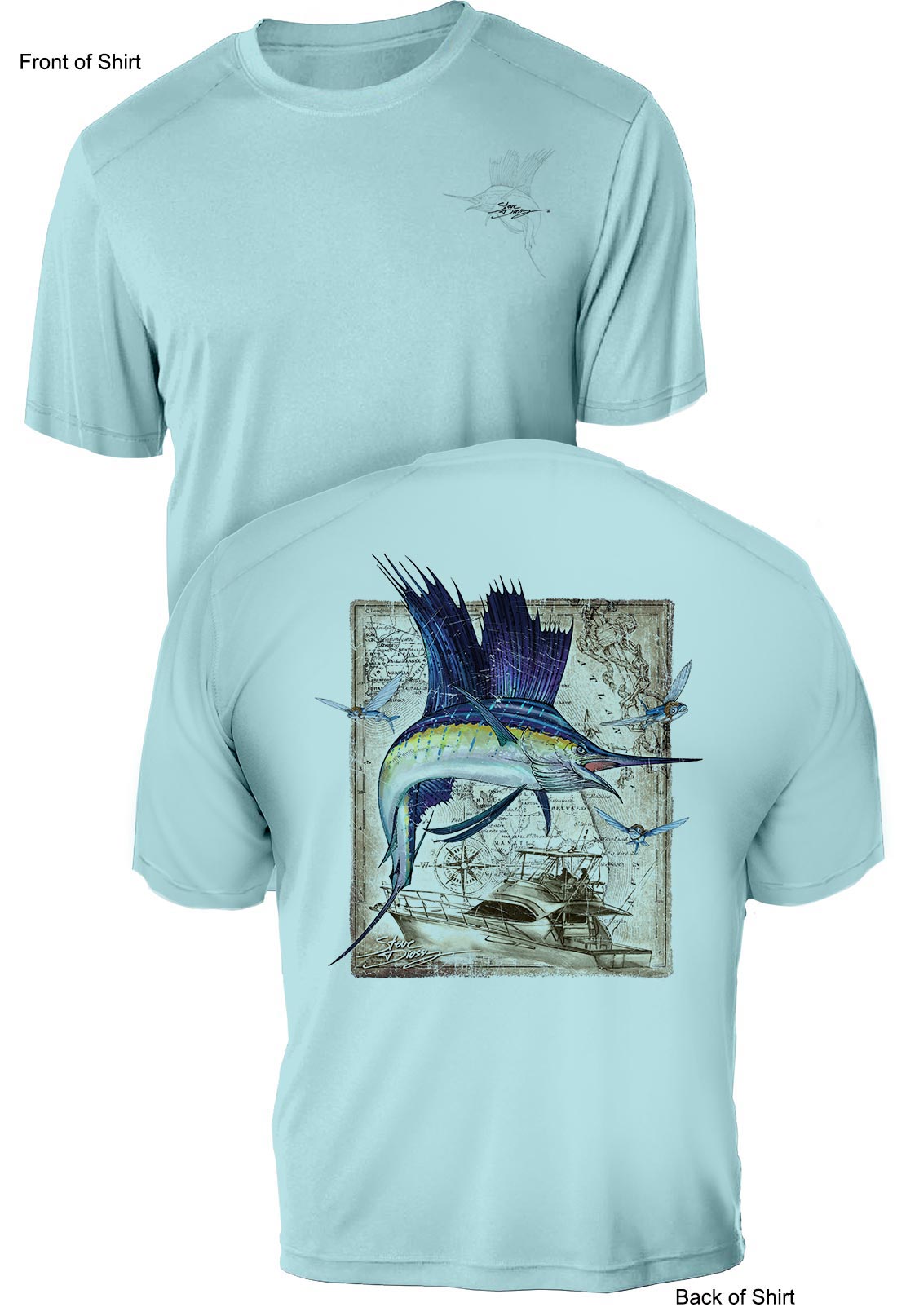 Sailfish Classic - UV Sun Protection Shirt - 100% Polyester - Short Sleeve UPF 50