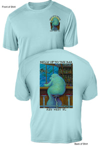 Pre-Order- Belly Up to The Bar Lonely Manatee- UV Sun Protection Shirt - 100% Polyester - Short Sleeve UPF 50