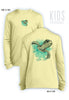 Slow Lane Turtle Color- KIDS Long Sleeve Performance - 100% Polyester