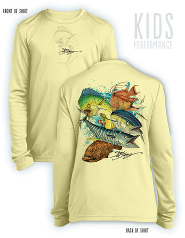 Grand Slam- KIDS Long Sleeve Performance - 100% Polyester