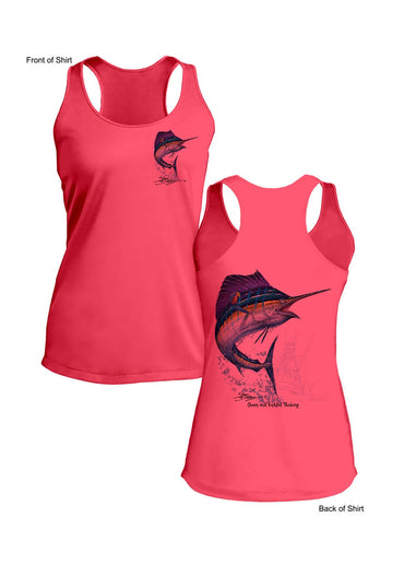 Sailfish Cheers - Ladies Racerback Tank-100% Polyester