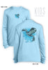 Slow Lane Turtle Color- KIDS Long Sleeve Performance - 100% Polyester