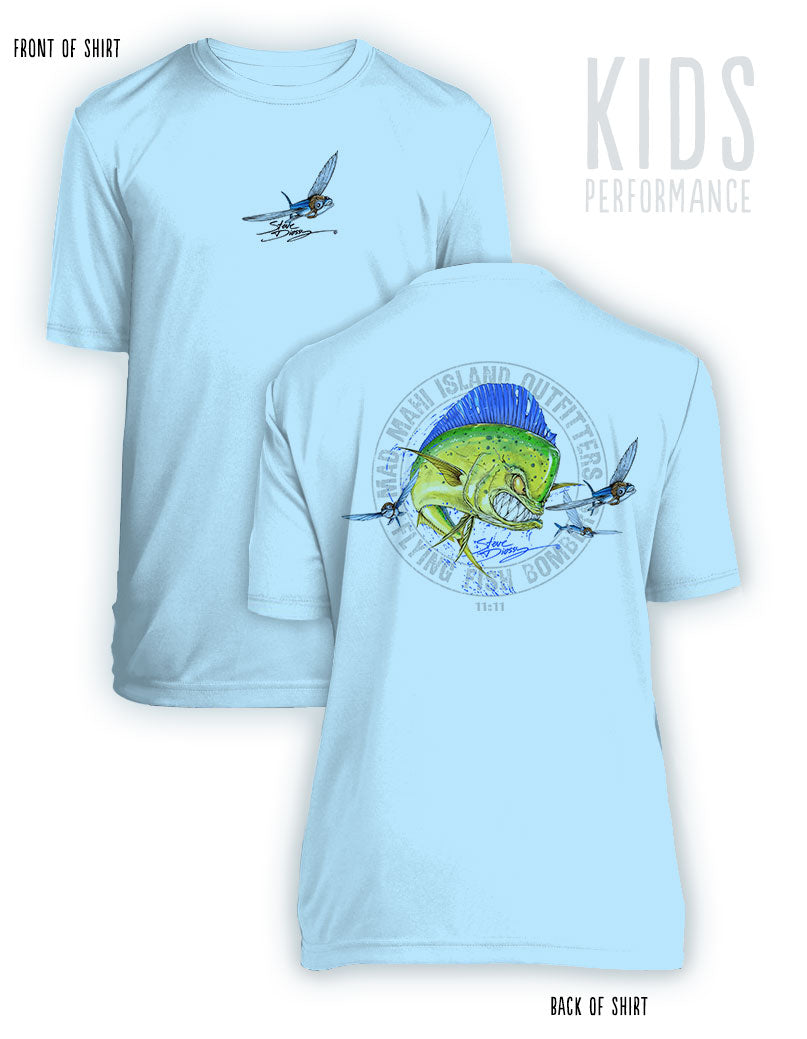Mad Mahi Outfitters- KIDS Short Sleeve Performance - 100% Polyester