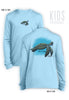 Take It Easy Turtle- KIDS Long Sleeve Performance - 100% Polyester