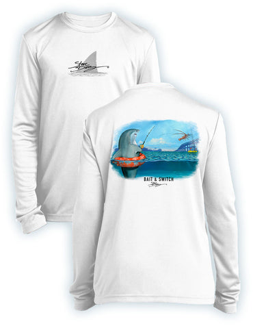 Bait & Switch- KIDS Long Sleeve Performance Shirt- 100% Polyester