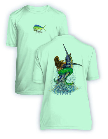 Live Bait- KIDS Short Sleeve Performance - 100% Polyester