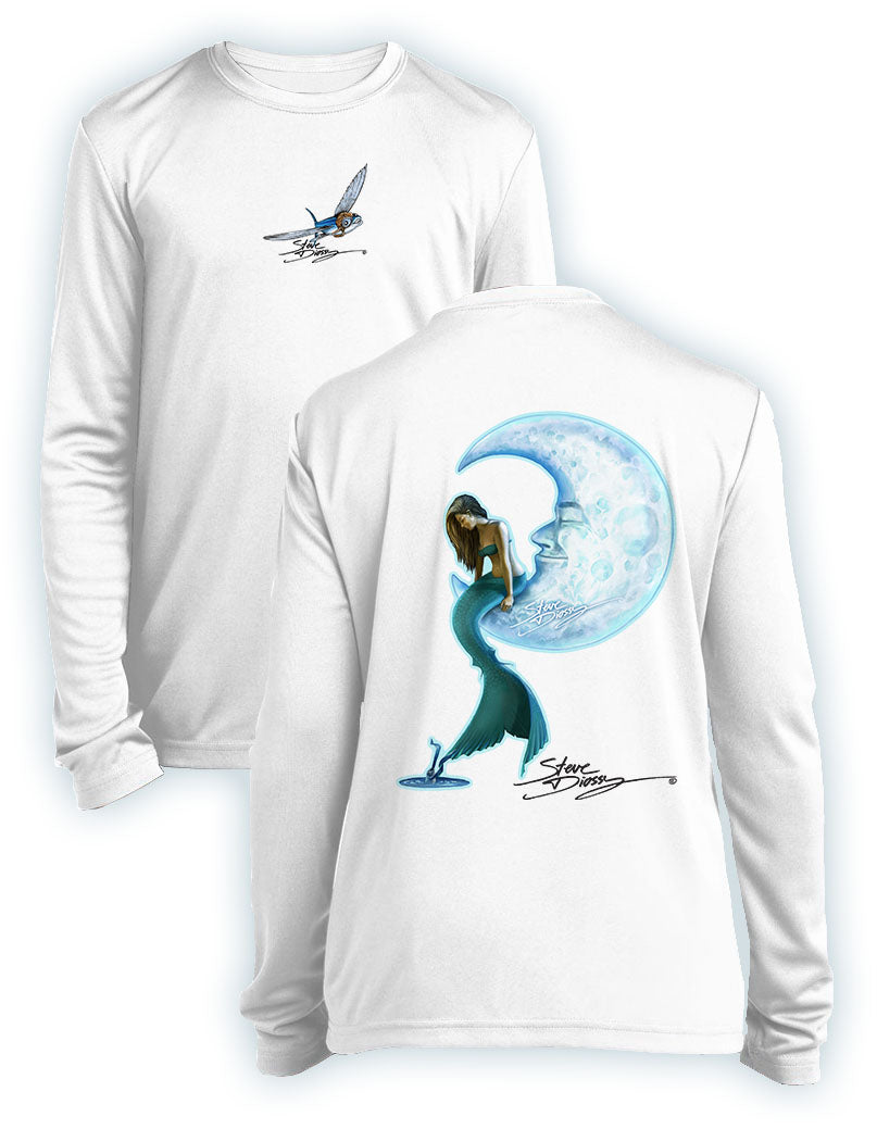 Mermaid in the Moon- KIDS Long Sleeve Performance - 100% Polyester