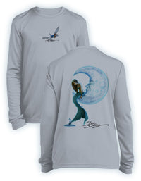 Mermaid in the Moon- KIDS Long Sleeve Performance - 100% Polyester