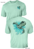 Slow Lane Turtle Color- UV Sun Protection Shirt - 100% Polyester - Short Sleeve UPF 50