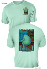 Pre-Order- Belly Up to The Bar Lonely Manatee- UV Sun Protection Shirt - 100% Polyester - Short Sleeve UPF 50
