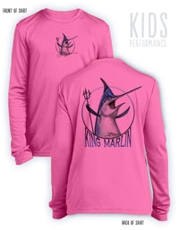 King Marlin- KIDS Long Sleeve Performance - 100% Polyester