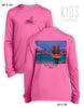 Shark Fishing- KIDS Long Sleeve Performance Shirt- 100% Polyester