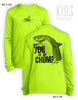 Shark Chum- KIDS Long Sleeve Performance Shirt- 100% Polyester