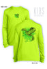 Slow Lane Turtle Color- KIDS Long Sleeve Performance - 100% Polyester