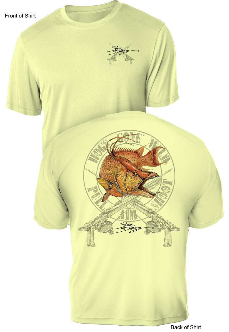 Hogs Gone Wild- UV Sun Protection Shirt - 100% Polyester - Short Sleeve UPF 50