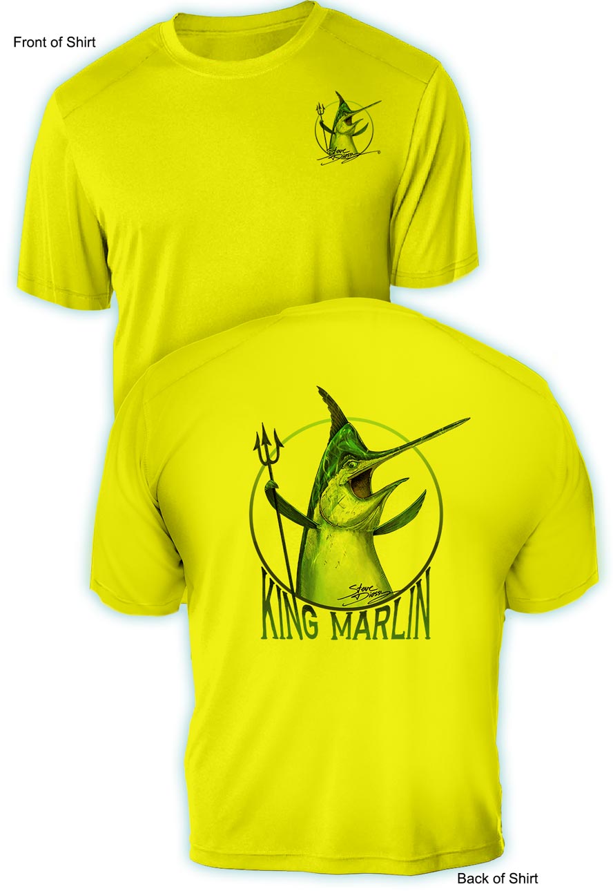 King Marlin- UV Sun Protection Shirt - 100% Polyester - Short