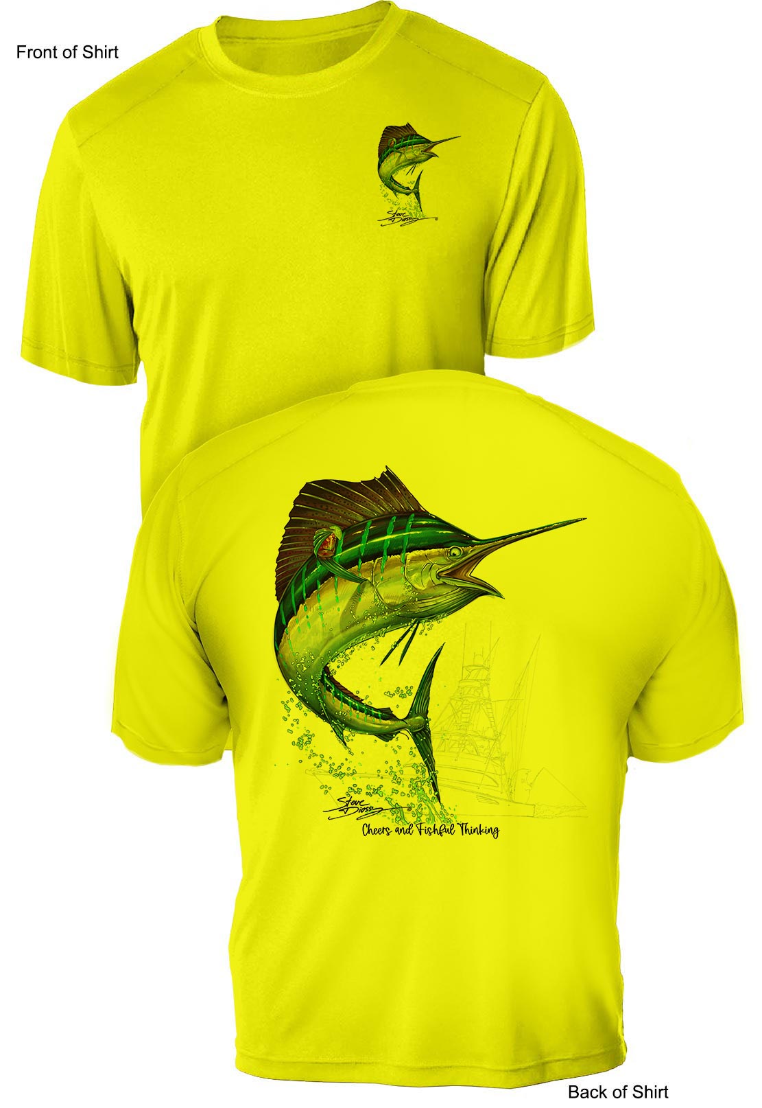 Sailfish Cheers - UV Sun Protection Shirt - 100% Polyester - Short Sleeve UPF 50