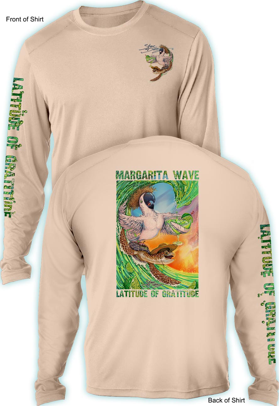 Margarita Wave - MEN'S LONG SLEEVE SUN PROTECTION SHIRT ᴜᴘꜰ-ᴛᴇᴇ