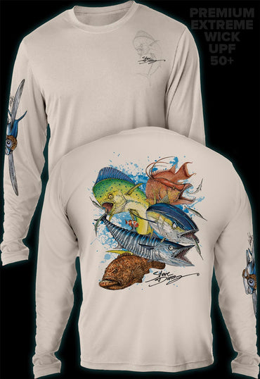 "Grand Slam" Men's Extreme Wick Long Sleeve Performance Shirt ᴜᴘꜰ-ᴛᴇᴇ