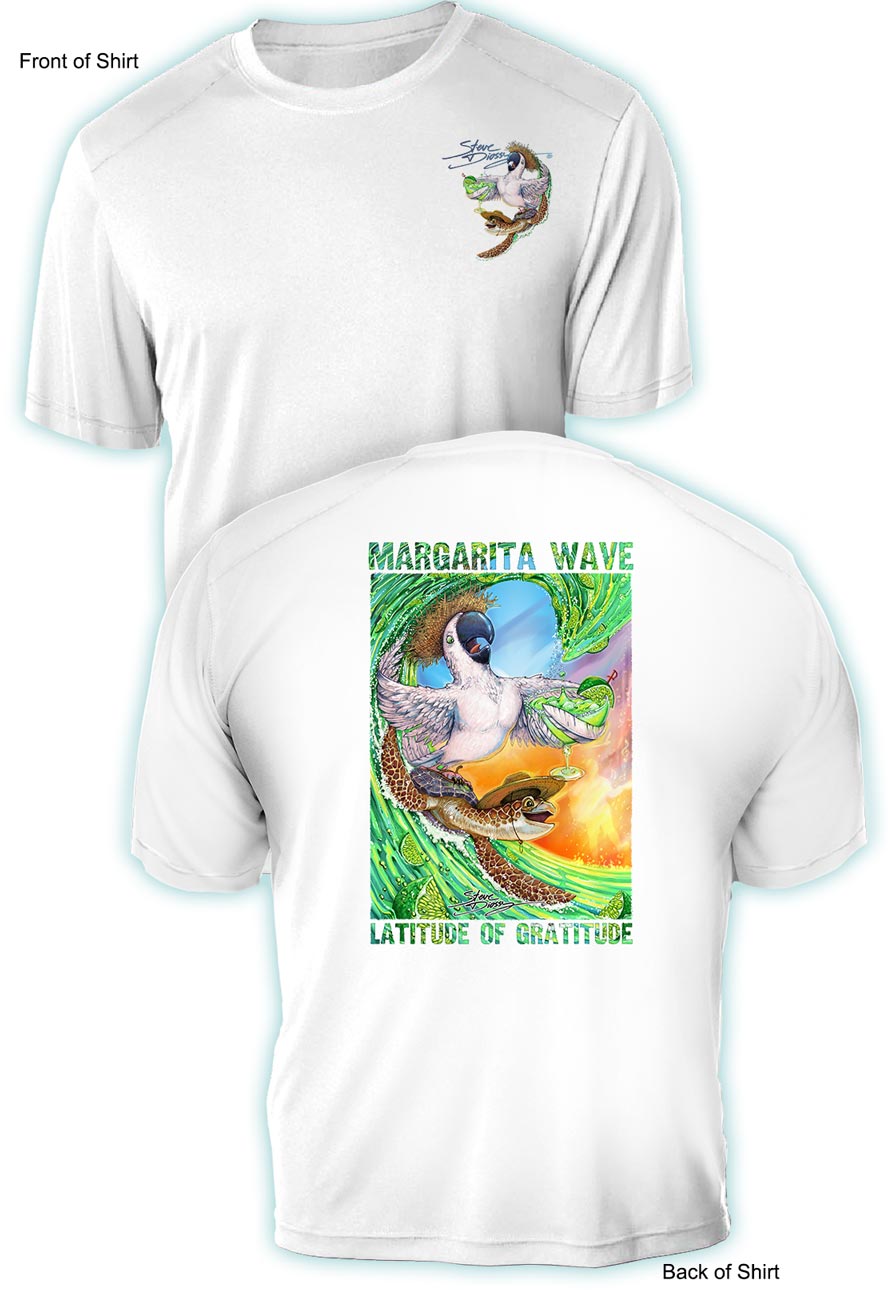 Margarita Wave- UV Sun Protection Shirt - 100% Polyester - Short Sleeve UPF 50