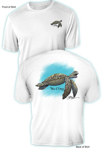 Take It Easy Turtle- UV Sun Protection Shirt - 100% Polyester - Short Sleeve UPF 50