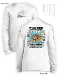 Lionfish Wanted- SPEARS- KIDS Long Sleeve Performance - 100% Polyester
