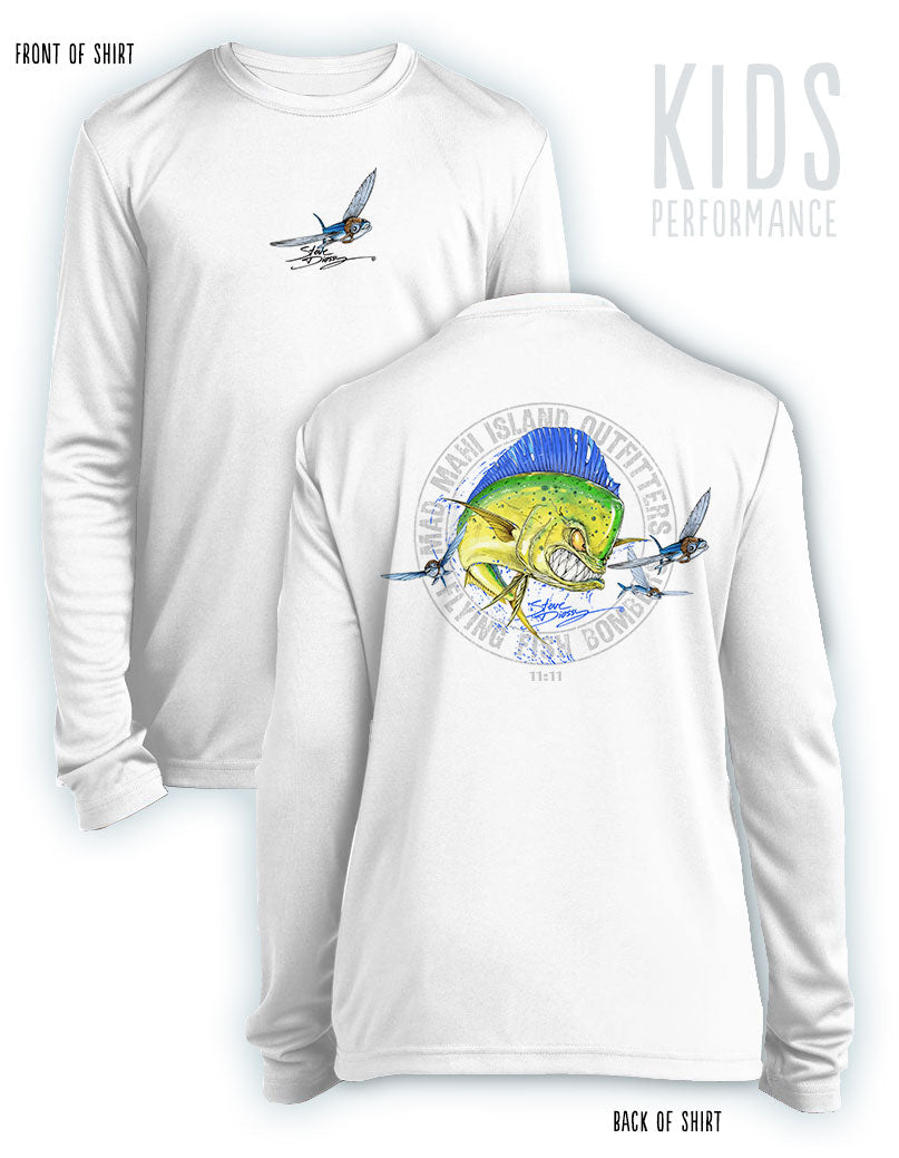 Mad Mahi Outfitters- KIDS Long Sleeve Performance - 100% Polyester