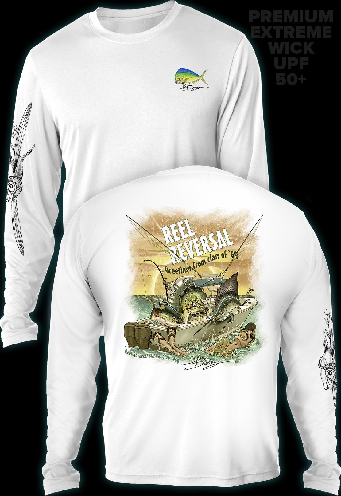 "Reel Reversal"  Men's Extreme Wick Long Sleeve Performance Shirt ᴜᴘꜰ-ᴛᴇᴇ