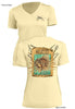Lionfish WANTED-Poster Ladies Short Sleeve V-Neck-100% Polyester