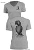 Pirate Parrot- Ladies Short Sleeve V-Neck-100% Polyester