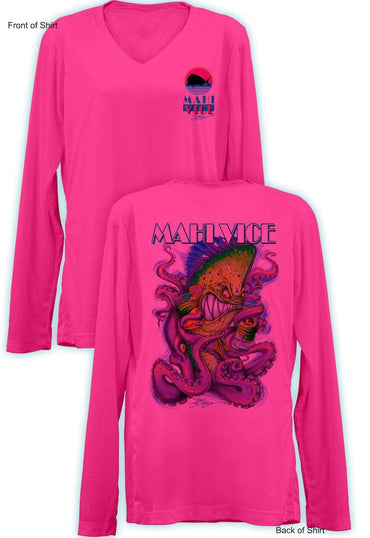 Mahi Vice- Ladies Long Sleeve V-Neck-100% Polyester