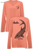 Shallow Minded Bonefish- Ladies Long Sleeve V-Neck-100% Polyester