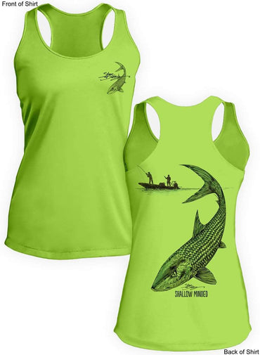 Shallow Minded-Bonefish- Ladies Racerback Tank-100% Polyester