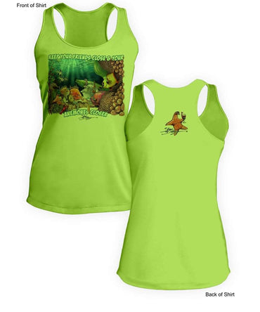 Anemones Closer- Ladies Racerback Tank-100% Polyester
