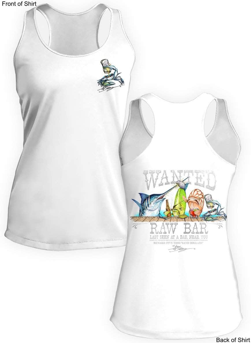 Raw Bar- Ladies Racerback Tank-100% Polyester