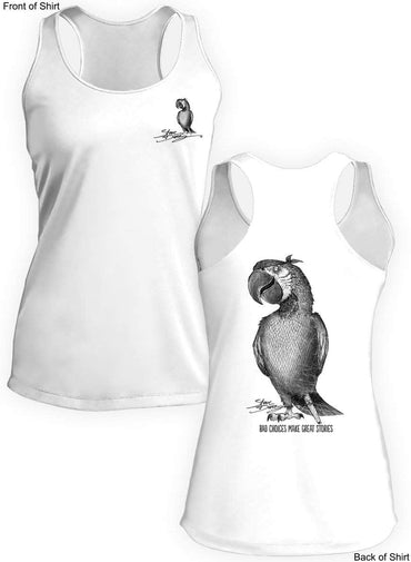 Pirate Parrot- Ladies Racerback Tank-100% Polyester